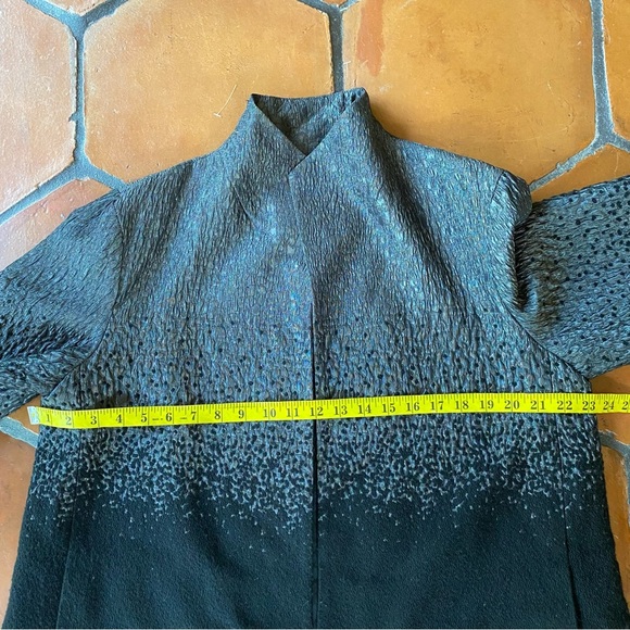 Eileen Fisher Metallic Cocktail Jacket Women's Size Large Open Evening Coat - Picture 7 of 7